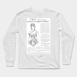 Y & N - Curative Magnetic Corset - 1891 Vintage Advert Long Sleeve T-Shirt